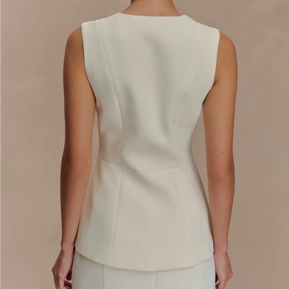 NWT Meshki Angelie Suiting Vest Top – Ivory - Picture 2 of 4